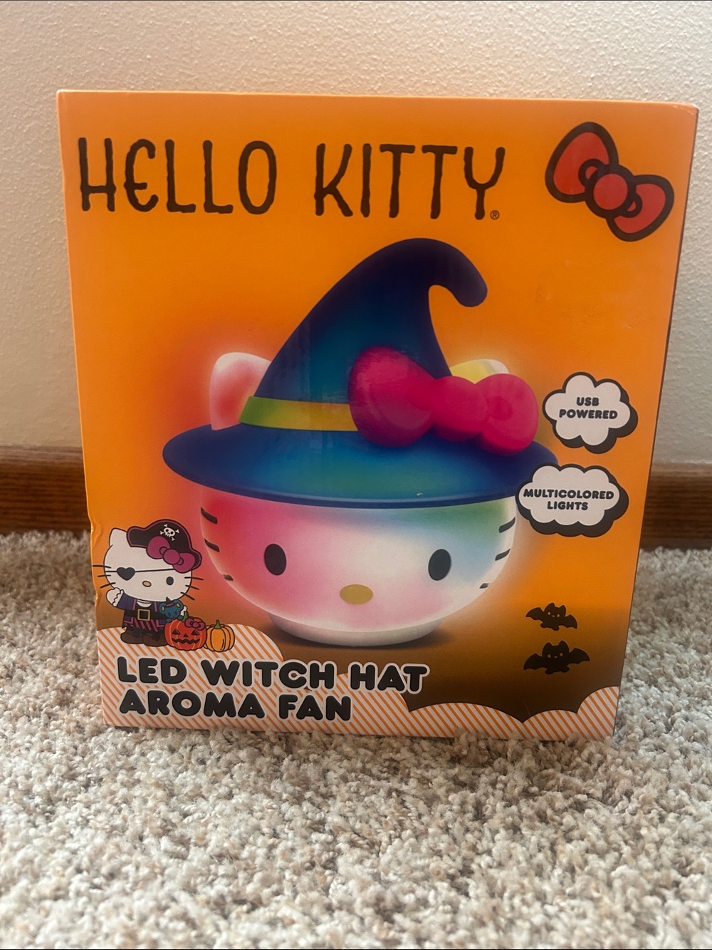 Sanrio Halloween Witch Hat Hello Kitty LED Aroma Fan
